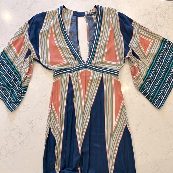 Lulus Montecito Printer Maxi Dress Sz S - Picture 7 of 7